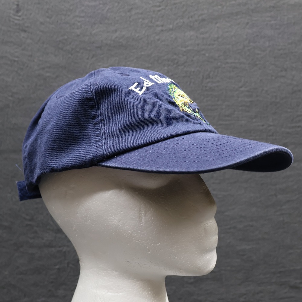 Eat More‎ Fish Hat Navy Blue Embroidered Marlin Adjustable Baseball Cap